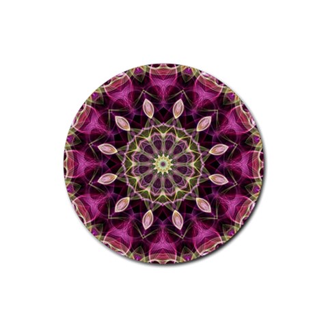 Purple Flower Drink Coaster (Round) from ArtsNow.com Front