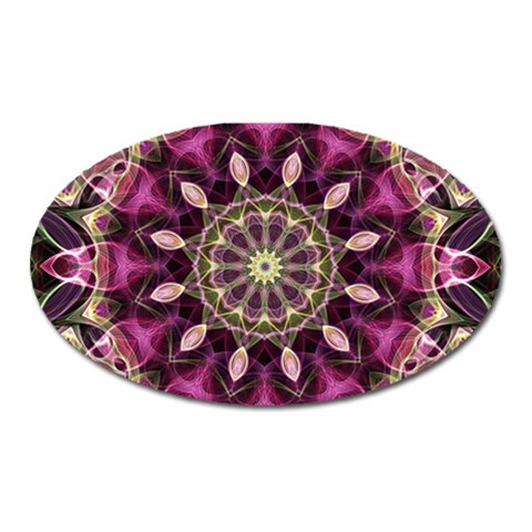 Purple Flower Magnet (Oval) from ArtsNow.com Front