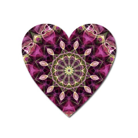 Purple Flower Magnet (Heart) from ArtsNow.com Front