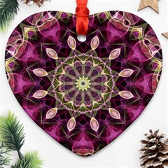 Purple Flower Heart Ornament (Two Sides) from ArtsNow.com Front