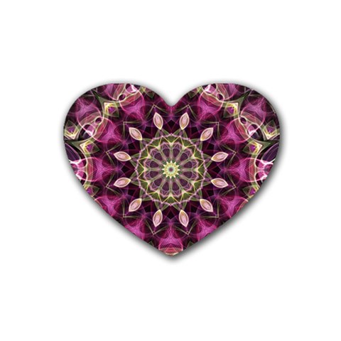 Purple Flower Drink Coasters 4 Pack (Heart)  from ArtsNow.com Front