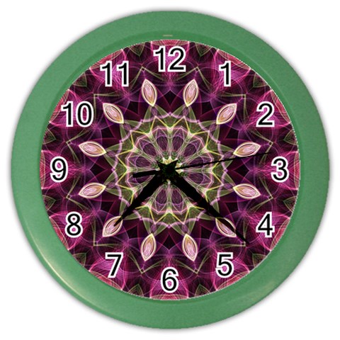 Purple Flower Wall Clock (Color) from ArtsNow.com Front