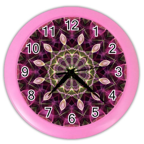 Purple Flower Wall Clock (Color) from ArtsNow.com Front