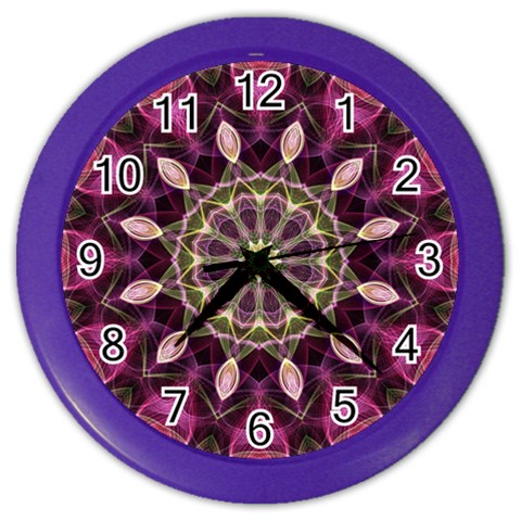 Purple Flower Wall Clock (Color) from ArtsNow.com Front