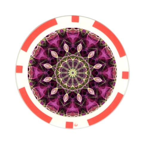 Purple Flower Poker Chip from ArtsNow.com Front