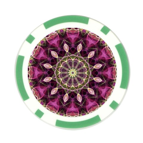 Purple Flower Poker Chip from ArtsNow.com Front