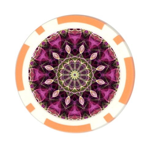 Purple Flower Poker Chip from ArtsNow.com Front