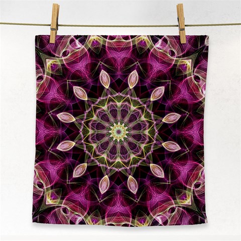 Purple Flower Face Towel from ArtsNow.com Front