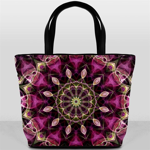 Purple Flower Bucket Handbag from ArtsNow.com Back