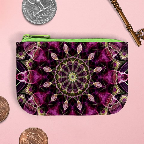 Purple Flower Coin Change Purse from ArtsNow.com Front