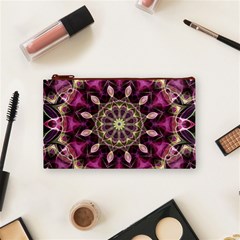 Purple Flower Cosmetic Bag (Small) from ArtsNow.com Front