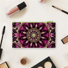 Purple Flower Cosmetic Bag (Small) from ArtsNow.com Back