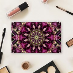 Purple Flower Cosmetic Bag (Medium) from ArtsNow.com Back