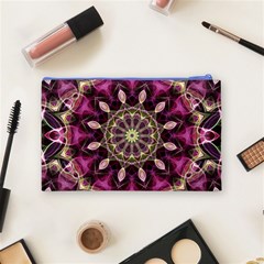 Purple Flower Cosmetic Bag (Medium) from ArtsNow.com Back