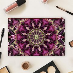 Purple Flower Cosmetic Bag (Large) from ArtsNow.com Back