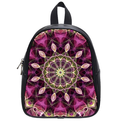 Purple Flower School Bag (Small) from ArtsNow.com Front