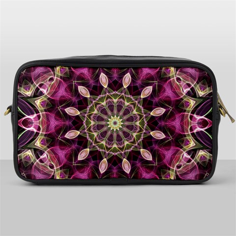 Purple Flower Travel Toiletry Bag (One Side) from ArtsNow.com Front