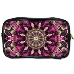 Purple Flower Travel Toiletry Bag (Two Sides) from ArtsNow.com Front