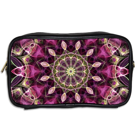 Purple Flower Travel Toiletry Bag (Two Sides) from ArtsNow.com Back