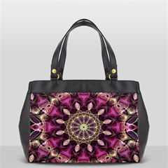 Purple Flower Oversize Office Handbag (Two Sides) from ArtsNow.com Back