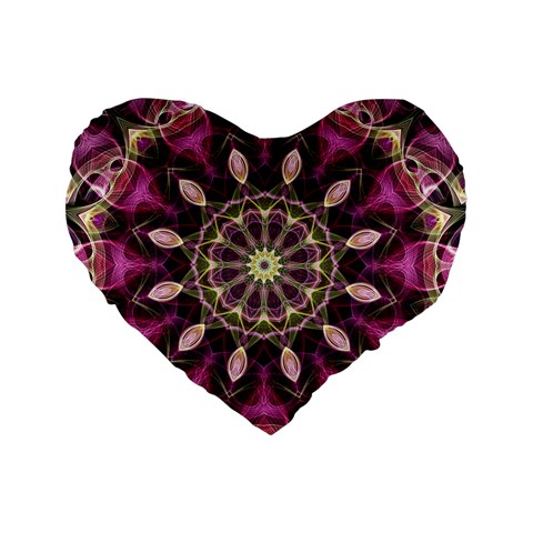 Purple Flower 16  Premium Heart Shape Cushion  from ArtsNow.com Front