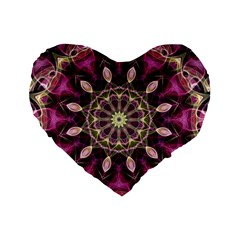 Purple Flower 16  Premium Heart Shape Cushion  from ArtsNow.com Front