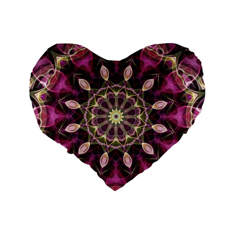 Purple Flower 16  Premium Heart Shape Cushion  from ArtsNow.com Back