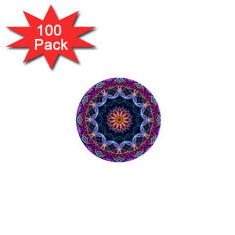 Purple Lotus 1  Mini Button (100 pack) from ArtsNow.com Front