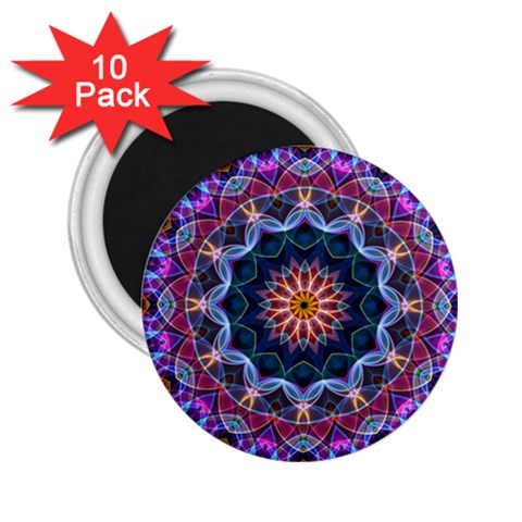 Purple Lotus 2.25  Button Magnet (10 pack) from ArtsNow.com Front