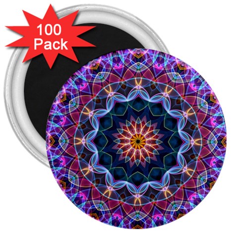 Purple Lotus 3  Button Magnet (100 pack) from ArtsNow.com Front