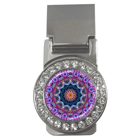 Purple Lotus Money Clip (CZ) from ArtsNow.com Front