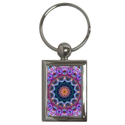 Purple Lotus Key Chain (Rectangle) from ArtsNow.com Front