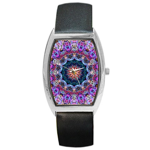 Purple Lotus Tonneau Leather Watch from ArtsNow.com Front