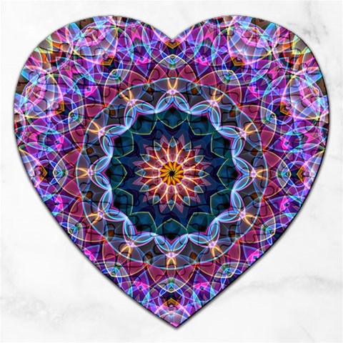 Purple Lotus Jigsaw Puzzle (Heart) from ArtsNow.com Front