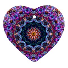 Purple Lotus Heart Ornament (Two Sides) from ArtsNow.com Back