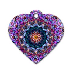 Purple Lotus Dog Tag Heart (Two Sided) from ArtsNow.com Back