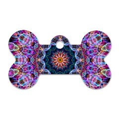 Purple Lotus Dog Tag Bone (Two Sided) from ArtsNow.com Front