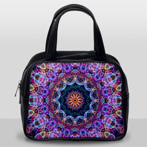 Purple Lotus Classic Handbag (One Side) from ArtsNow.com Front