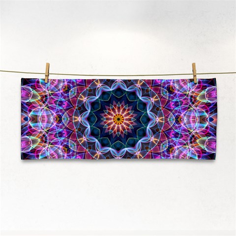 Purple Lotus Hand Towel from ArtsNow.com Front