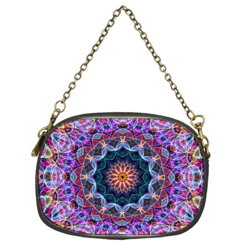 Purple Lotus Chain Purse (One Side) from ArtsNow.com Front