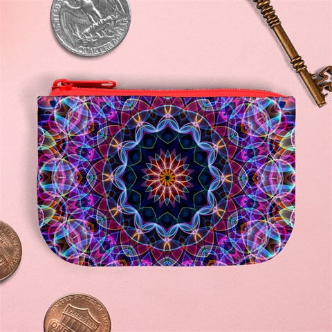 Purple Lotus Coin Change Purse from ArtsNow.com Front