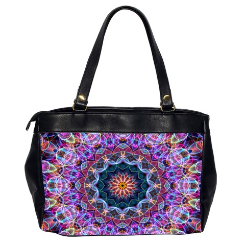 Purple Lotus Oversize Office Handbag (Two Sides) from ArtsNow.com Back