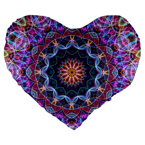 Purple Lotus 19  Premium Heart Shape Cushion from ArtsNow.com Front