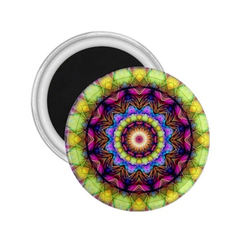 Rainbow Glass 2.25  Button Magnet from ArtsNow.com Front