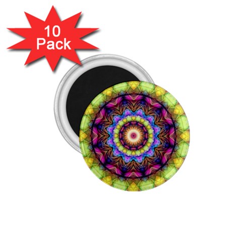 Rainbow Glass 1.75  Button Magnet (10 pack) from ArtsNow.com Front