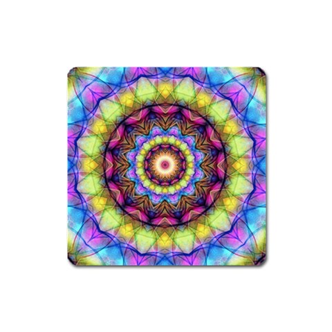 Rainbow Glass Magnet (Square) from ArtsNow.com Front