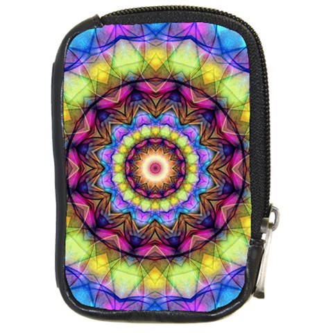 Rainbow Glass Compact Camera Leather Case from ArtsNow.com Front