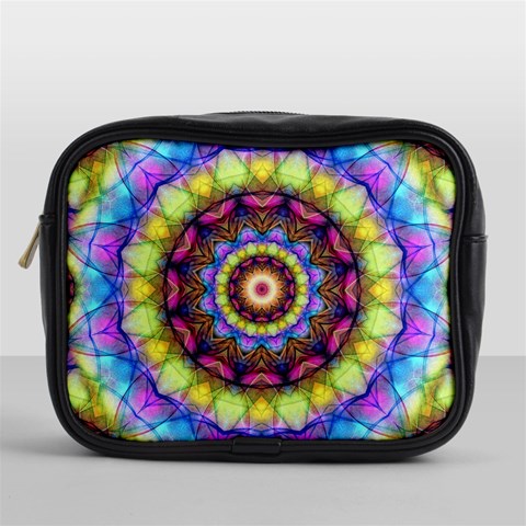 Rainbow Glass Mini Travel Toiletry Bag (One Side) from ArtsNow.com Front