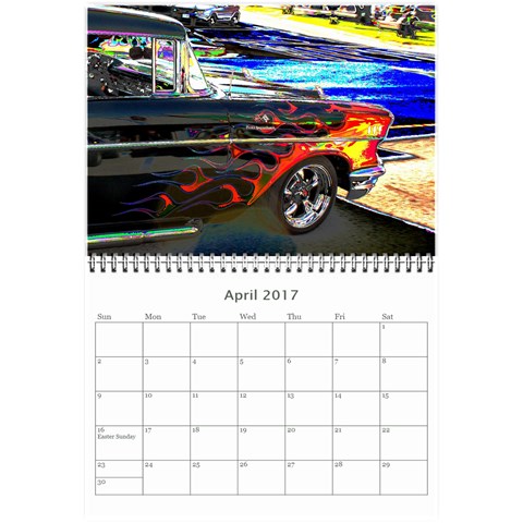 Hot Rods Wall Calendar 8.5 x 6 from ArtsNow.com Month