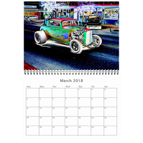 Hot Rods Wall Calendar 8.5 x 6 from ArtsNow.com Sep 2017